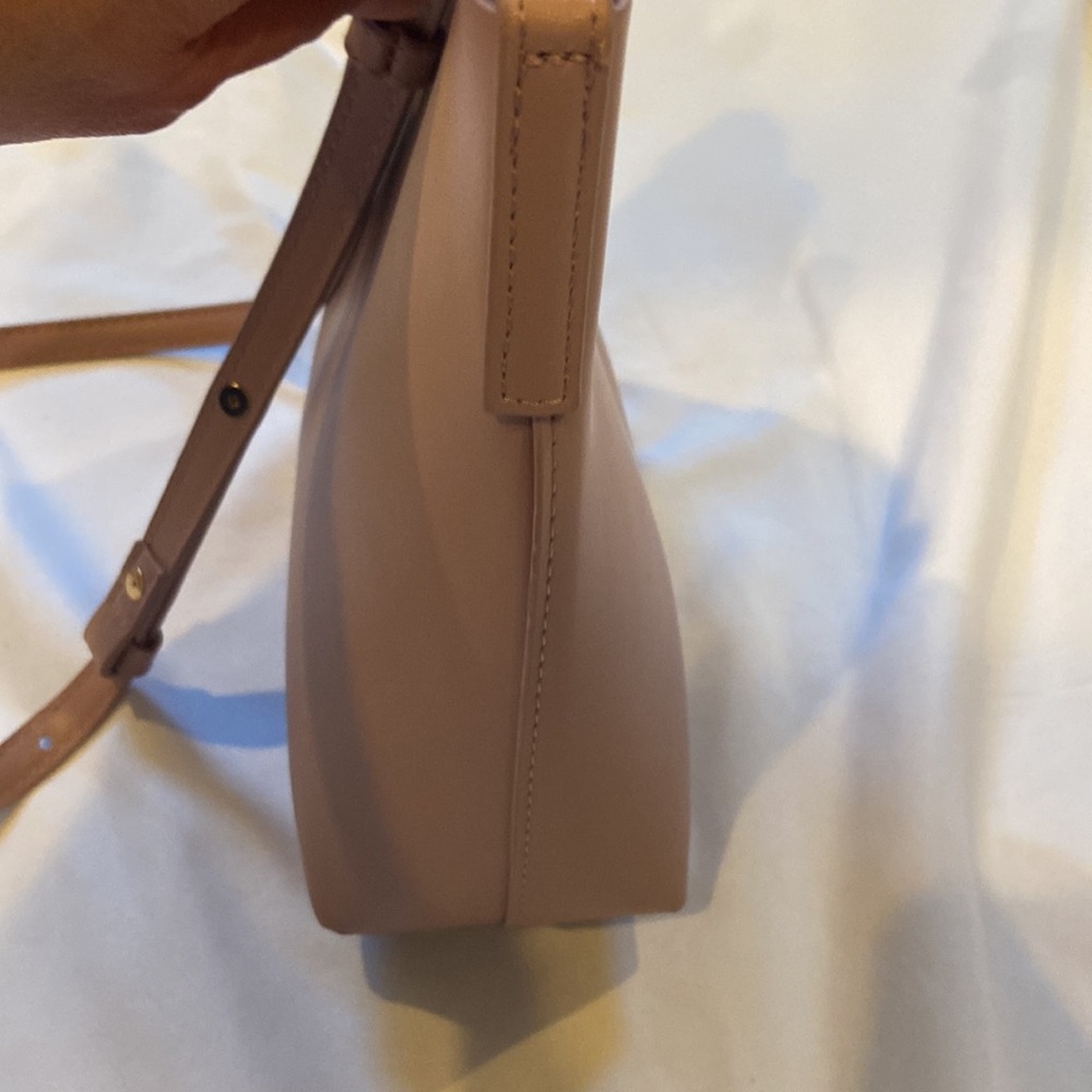 Samara Anthropologie Blush Color X body EUC, Vegan Leather gold button closure! - Picture 6 of 14